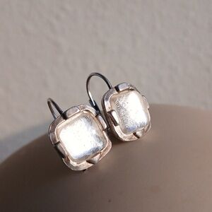 Sterling Silver Moonstone REFLECTIVE Earrings Color Changing Vintage